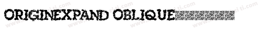 OriginExpand Oblique字体转换